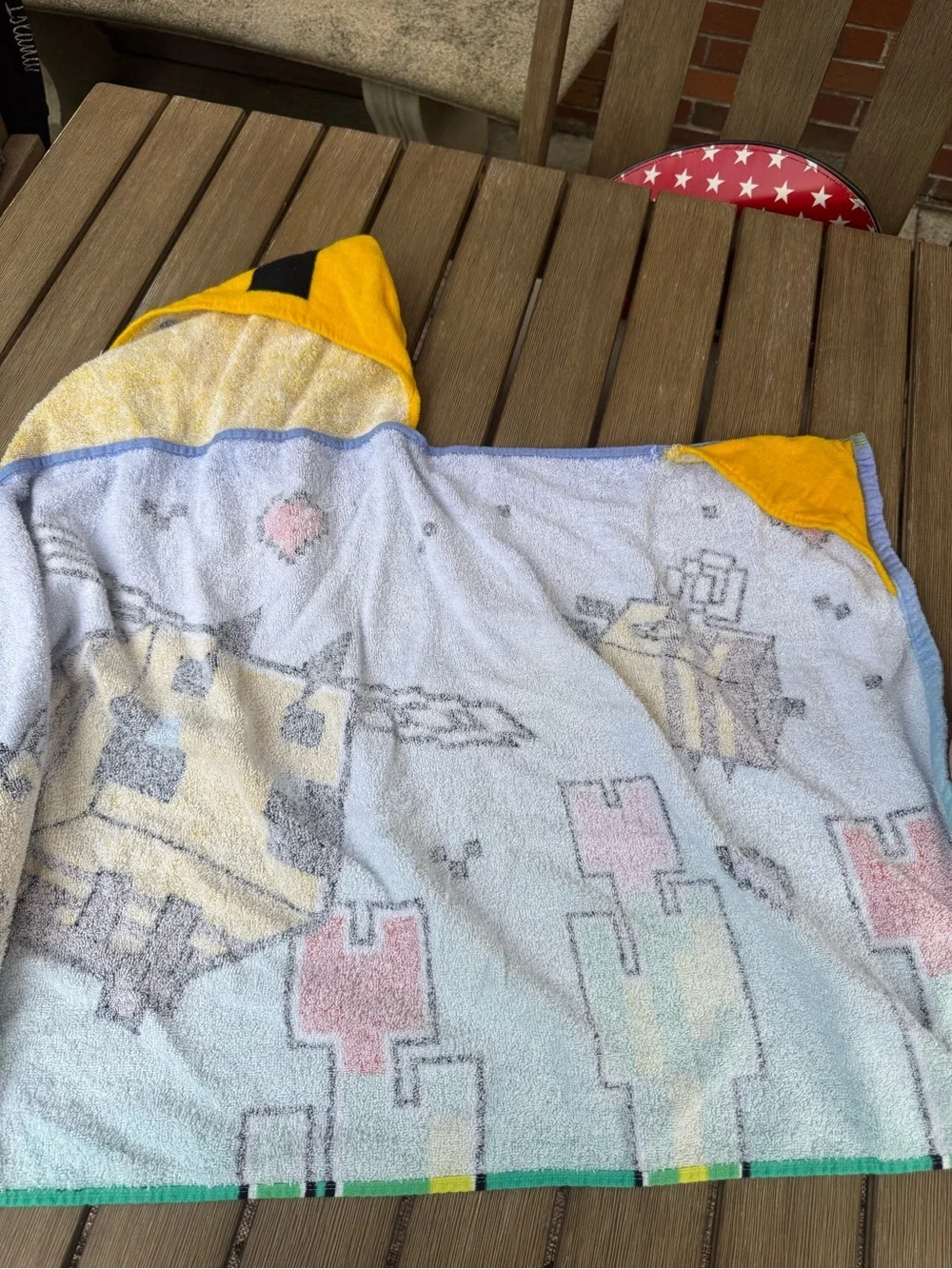 Minecraft Bee Hooded Beach Towel Kids Cotton Bath Pool Towel